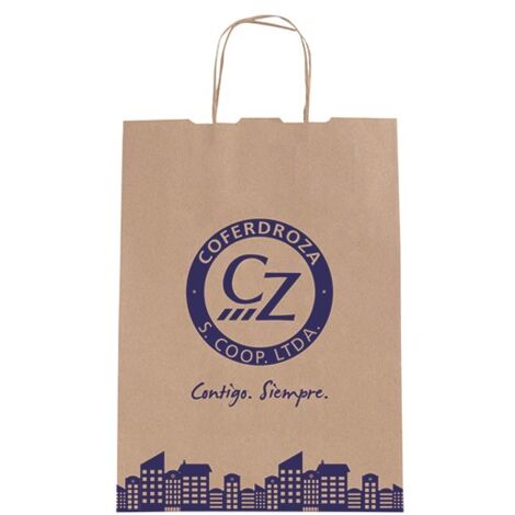 BOLSA PAPEL KRAFT ASA C/350 - 23+11X31CM