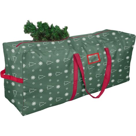 Bolsa para árbol de Navidad artificial, grande, impermeable, Oxford (verde)