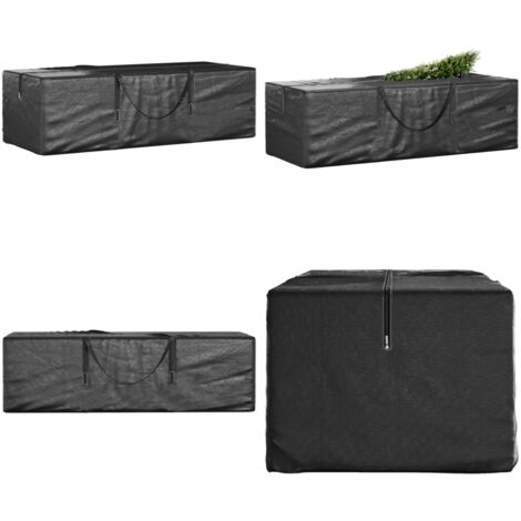 Bolsa para árbol de Navidad polietileno negro 135x40x55 cm - Almacenamiento de árboles - Bolsa de polietileno