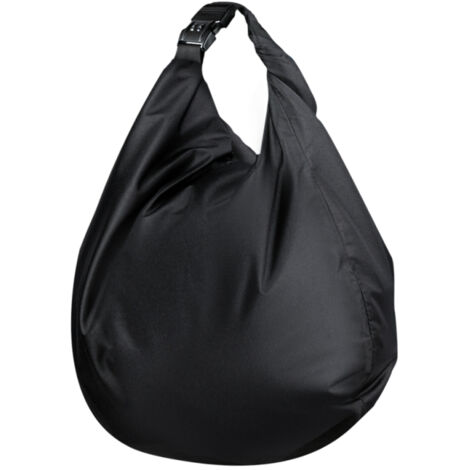 Bolsa para casco de moto, plegable e impermeable, fabricada en tejido Oxford, con cerradura de combinación, gran capacidad (30 L), color negro.