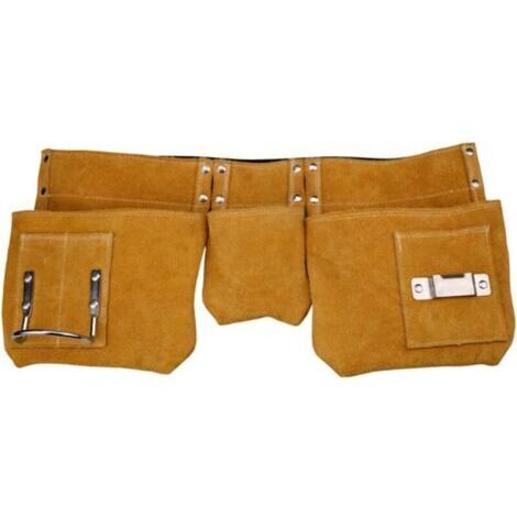 Bolsa para cinturón de herramientas multiusos, cinturón de herramientas de cuero con soporte para martillo y cinta métrica para electricistas, fontaneros, carpinteros, obreros y técnicos.