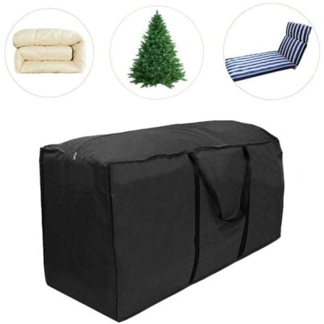 Bolsa para guardar cojines de jardín, tela Oxford 210D, fundas para cojines de exterior, impermeable, con asa (173 x 76 x 51 cm)