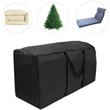 Bolsa para guardar cojines de jardín, tela Oxford 210D, fundas para cojines de exterior, impermeable, con asa (173 x 76 x 51 cm)