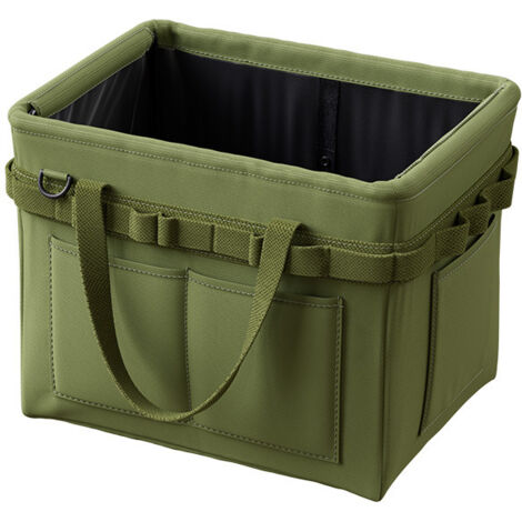 Bolsa para guardar herramientas, bolsa plegable multifuncional con bolsillos laterales, bolsa para guardar herramientas hecha de tela Oxford gruesa.