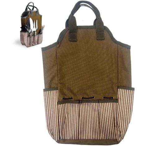 Bolsa para herramientas de jardín (1 unidad), bolsa de tela Oxford para jardín, bolsa de jardinería con asa para hombres y mujeres, ideal para jardín, exteriores y otros usos.