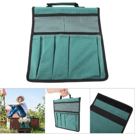 Bolsa para herramientas de jardín - 42 x 31 cm - Tejido Oxford 600D - Bolsa de almacenamiento portátil y plegable para herramientas de jardín, 160 g (Verde)