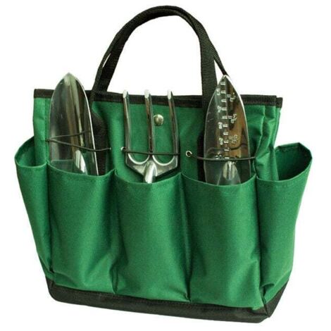 Bolsa para herramientas de jardín KZQ con bolsillos pequeños, bolsa para guardar herramientas, bolsa reutilizable y resistente al desgaste.