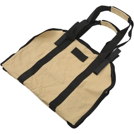 Bolsa para leña, plegable y multifuncional, con extremo cerrado, para recoger leña de camping.