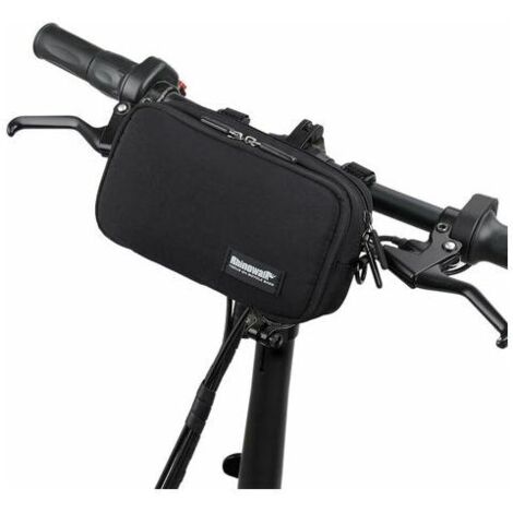 Bolsa para manillar de bicicleta con funda para lluvia, multifuncional, para el hombro, para la parte delantera de la bicicleta, color negro aleatorio