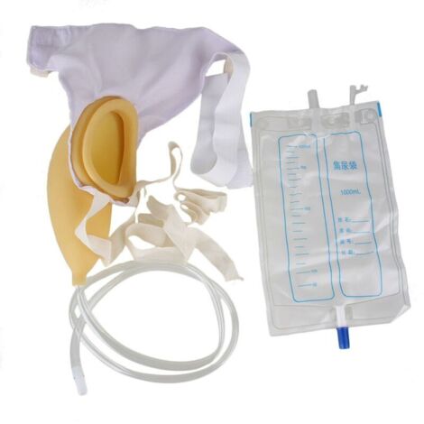 Bolsa para orina Bt-4 para la recolección de orina masculina con bolsa de almacenamiento de 1000 ml.