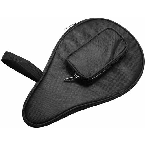 Bolsa para raqueta de tenis de mesa impermeable Ping Pong Paddle Bat Pouch Ball Case (negro)