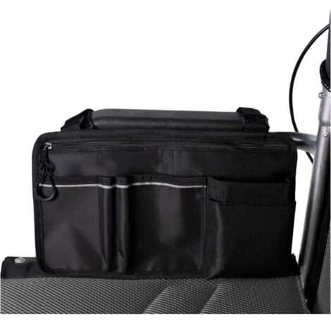 Bolsa para silla de ruedas con bolsillos: bolsa lateral universal e impermeable con reposabrazos para sillas de ruedas eléctricas, scooters para discapacitados y accesorios de ayuda para caminar.