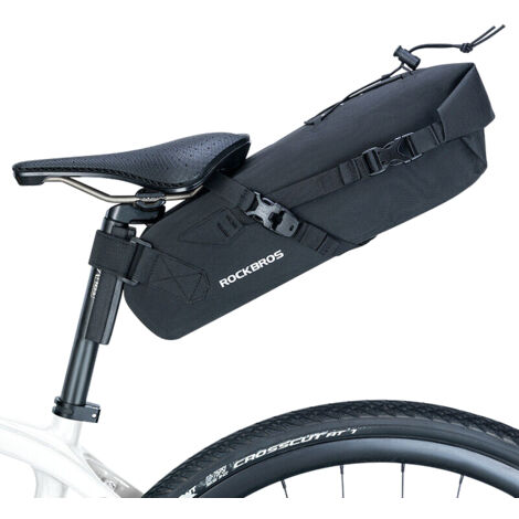 Bolsa para sillín de bicicleta ajustable de 3 l (negro)
