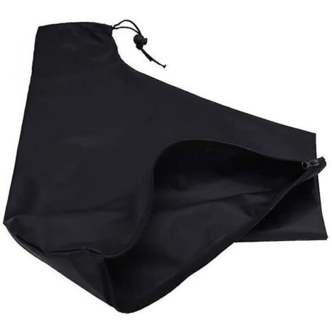 Bolsa para soplador de hojas eléctrico, bolsa para aspiradora trituradora con cremallera, negra, 44 x 35 x 60 cm