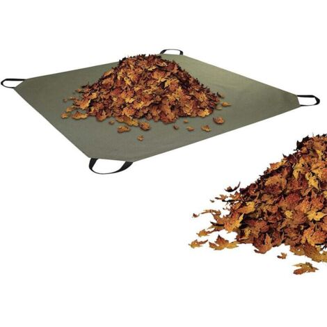 Bolsa plegable para hojas KZQ - Bolsa para recolección de residuos de jardín - Con asa - Tela impermeable - Estera para recolección de residuos de césped - Lona con asa