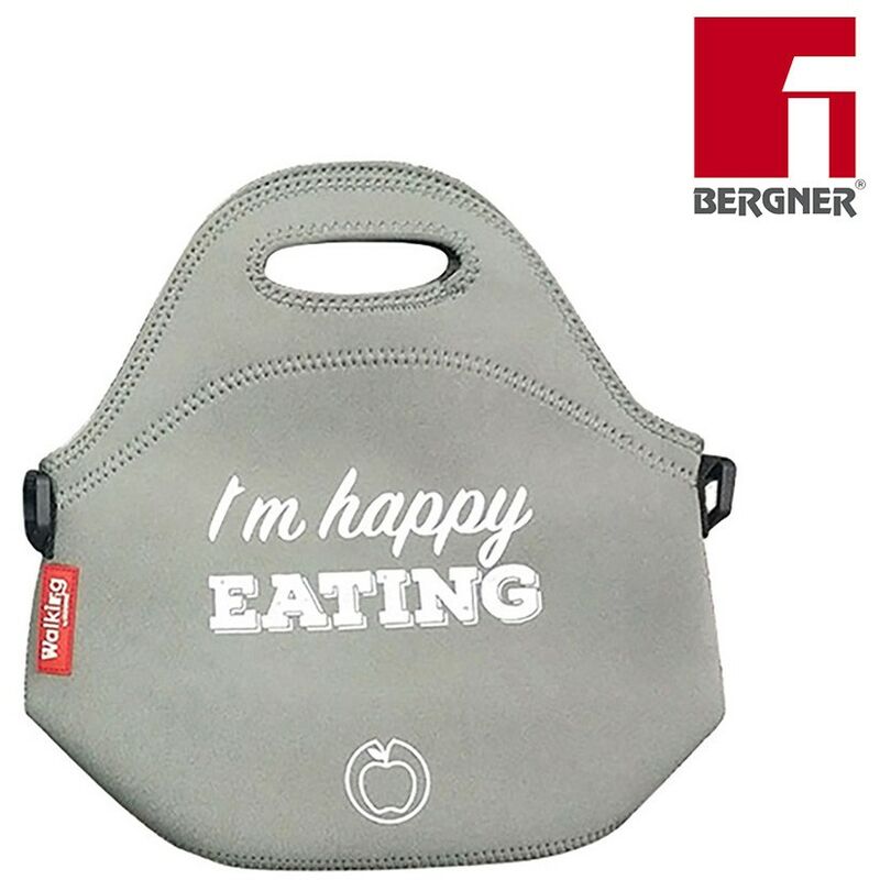 

Bolsa Porta Alimentos Poliester Gris Modelo I'M Happy Eat 30X30X17Cm Bergner