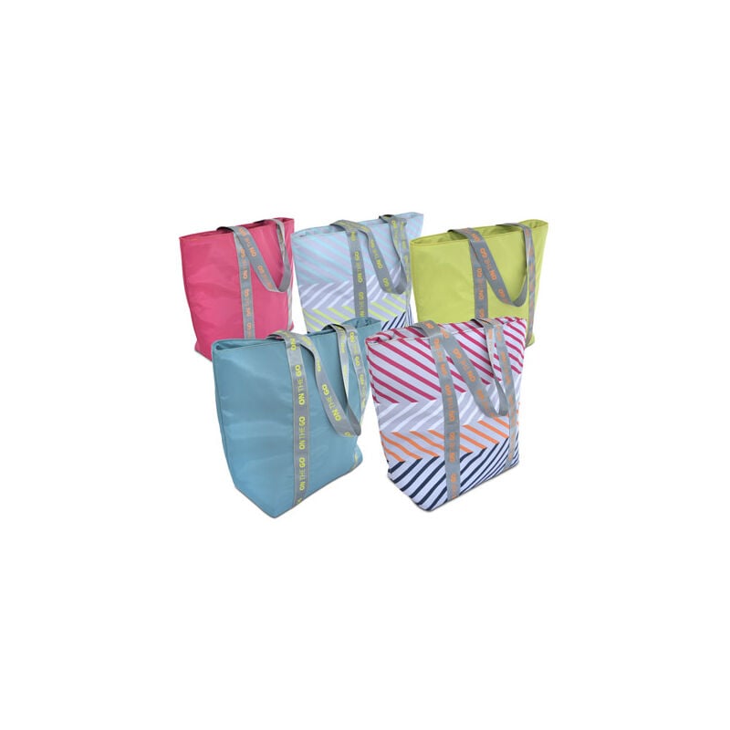 Bolsa Porta Alimentos Shopper Maxi Fluor Surtidas 5 Colores Iris