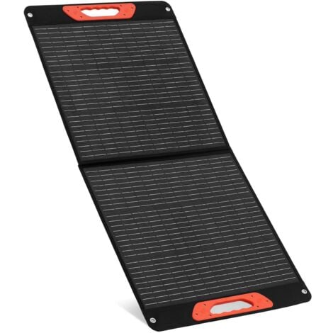 Bolsa solar Panel solar plegable Panel solar portátil 100 W 2 puertos USB - Negro