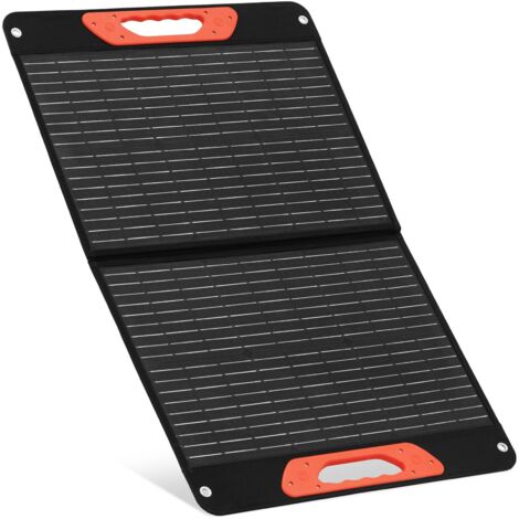 Bolsa solar Panel solar plegable Panel solar portátil 60 W 2 puertos USB - Negro