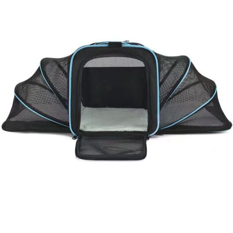 Bolsa transportadora expandible para gatos, gatitos y cachorros - Bolsa transportadora expandible - Fácil de transportar con cama de forro polar