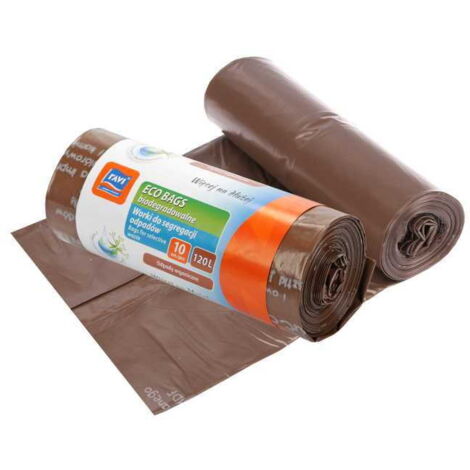 Bolsas 120L 10uds Bolsas Ecológicas marrones Para biodegradables