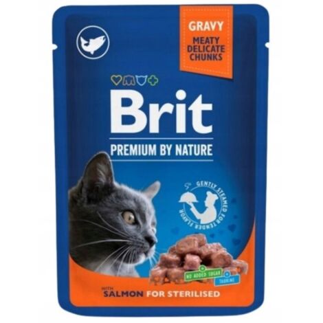 Bolsas Brit Cat Salmón PARA Esterilizado 100g