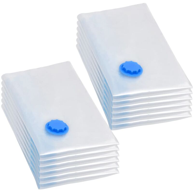 

vidaXL Bolsas de almacenaje al vacío de ropa y viaje 80x60 cm 10 uds - Transparente