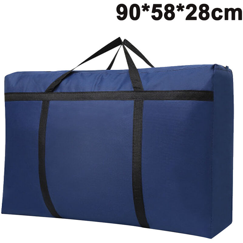 

Bolsas de almacenamiento de edredón con cremallera grandes de 150 l, bolsa de almacenamiento de ropa plegable con asa reforzada, bolsa de