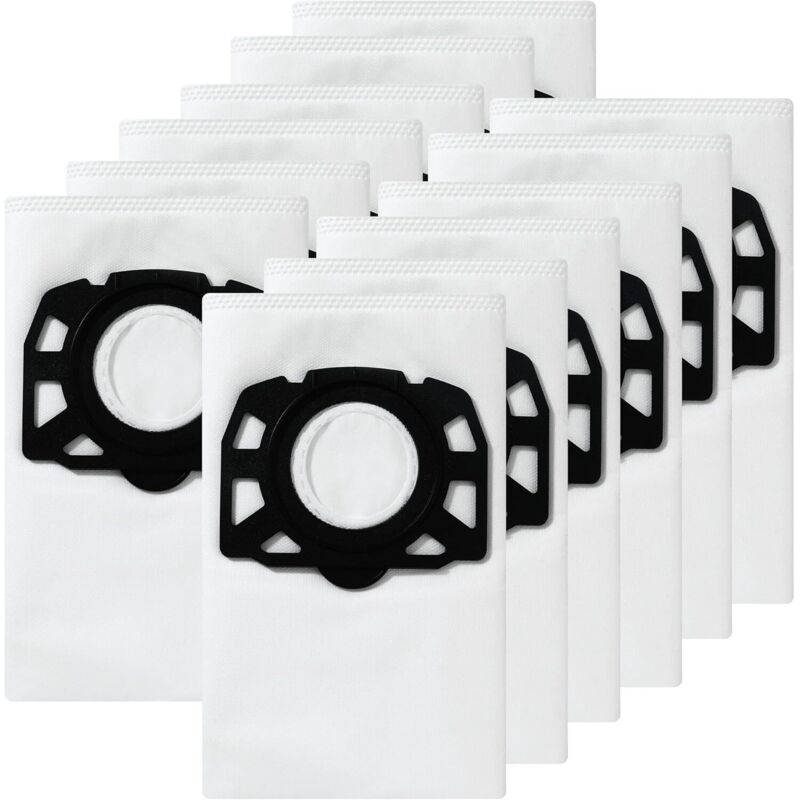 Bolsas de aspiradora compatibles con Kärcher WD4, WD5, MV4, MV5, MV6, WD5 Premium y WD6 (paquete de 12)