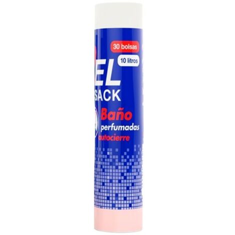 Bolsas de basura baño perfumada belsack g50 10l autocierre 39x40 blanca -rollo 30u-