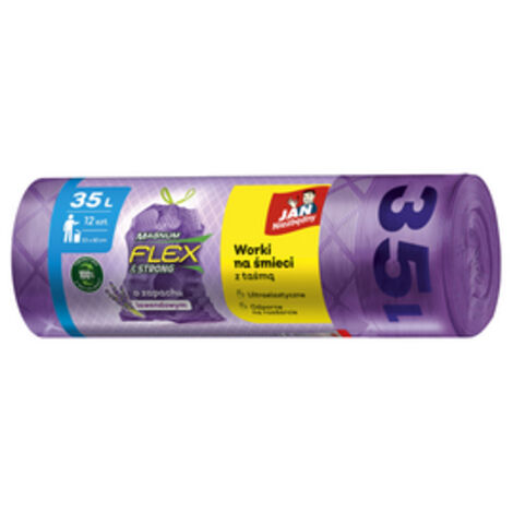 Bolsas de basura JAN essential LD Magnum Flex Lavanda 35 L - 12 unidades