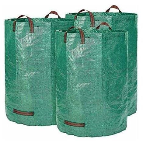 Bolsas de jardín XXL Premium - Bolsas para residuos de jardín resistentes hechas de polipropileno (PP) extremadamente robusto de 150 g/m² - Bolsas para hojas independientes y plegables