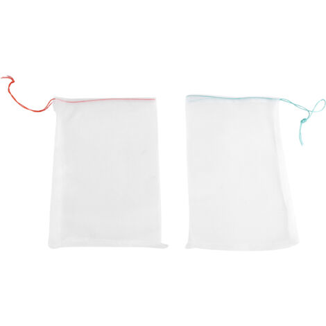 Bolsas de malla para fruta ManoMano, protección contra insectos, 25 x 15 cm, nailon blanco, 50 unidades