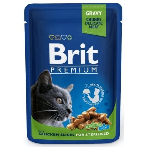Bolsas de pollo Brit Cat para esterilizar (100 g)