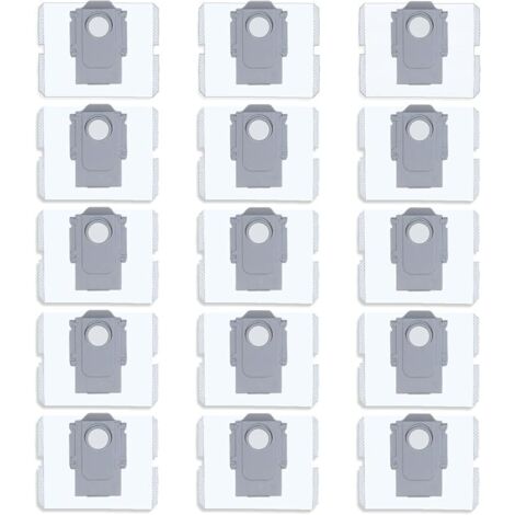Bolsas de repuesto para la parte delantera (15 unidades) para Roborock Q5 Pro+/ S7 Max Ultra/ Q7 Max+/ S8+/ S8 Pro Ultra/ Q8 Max+/ Q5/ Q7+