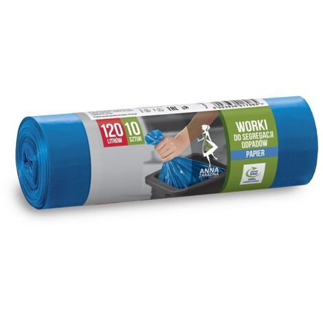 Bolsas de segregaci贸n de PAPEL 120 l 10 uds. azul ANNA ZARADNA