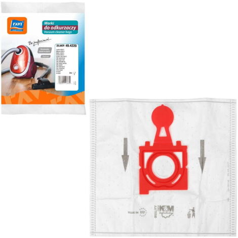 Bolsas de tela para aspiradora ZELMER 49.4220 4 unidades rojas de plástico