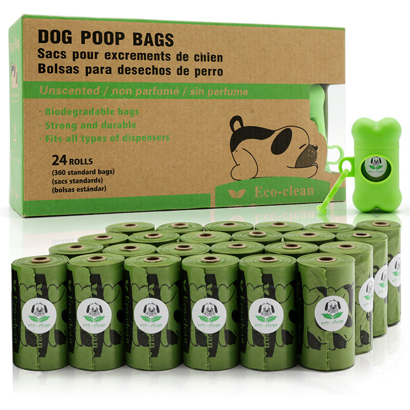 

Dontodent - Bolsas para desechos caninos, bolsas para caca de perro biodegradables Bolsas para caca de perro con dispensador para perros,