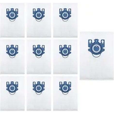 Bolsas para el polvo compatibles con Miele GN Hyclean 3D Complete/C2/C3 – Paquete de 10 – Diseño 3D resistente al desgarro, mantiene la potencia de succión.
