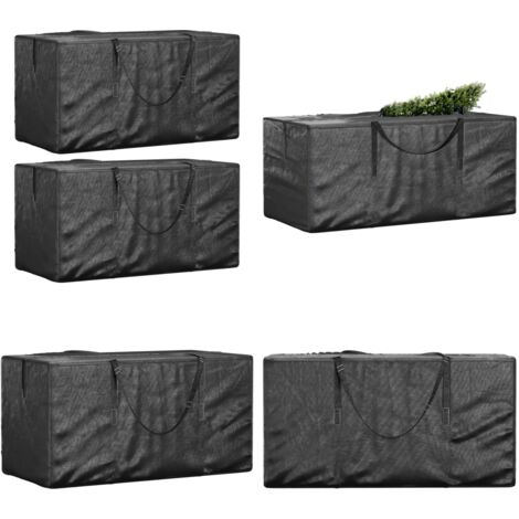 Bolsas para guardar árbol de Navidad 2 uds polietileno negro - Almacenamiento de árboles - Bolsas de polietileno