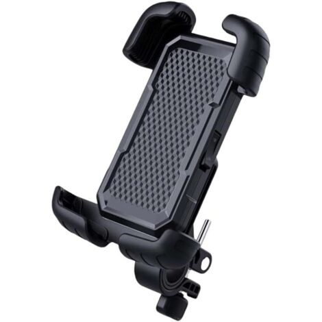 Bolsas para manillar de bicicleta, soporte para teléfono móvil, soporte para motocicleta, soporte para teléfono móvil, abrazadera para motocicleta, scooter, color negro