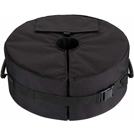 Bolsas para peso de base de sombrilla, bolsa para peso de base de sombrilla, base de sombrilla redonda de arena resistente y desmontable con asas, 46 x 15 cm