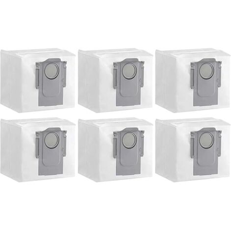 Bolsas para polvo compatibles con Roborock S8+/S8 Pro Ultra/S7 MaxV Ultra/S7 Pro Ultra/Q7+/Q7 Max/Q7 Max+ - Paquete de 6 filtros de 4 capas