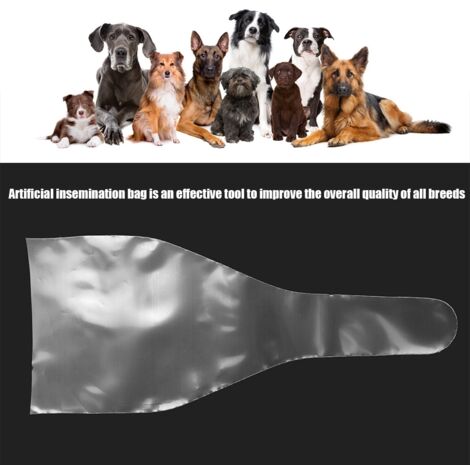 Bolsas profesionales blancas de PE para la recolección de semen de perros – 10 unidades – para la inseminación artificial de perros