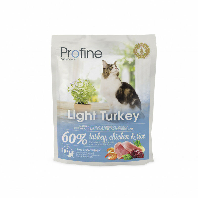 

Bolsita de pienso light turkey, para gatos con sobrepeso, 0,3 kg – comida para gatos - Profine