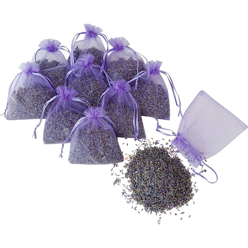 

Bolsitas de lavanda para proteger contra las polillas en el armario, Bolsitas con aroma de lavanda para relajarse y dormir, 10 sobres de lavanda