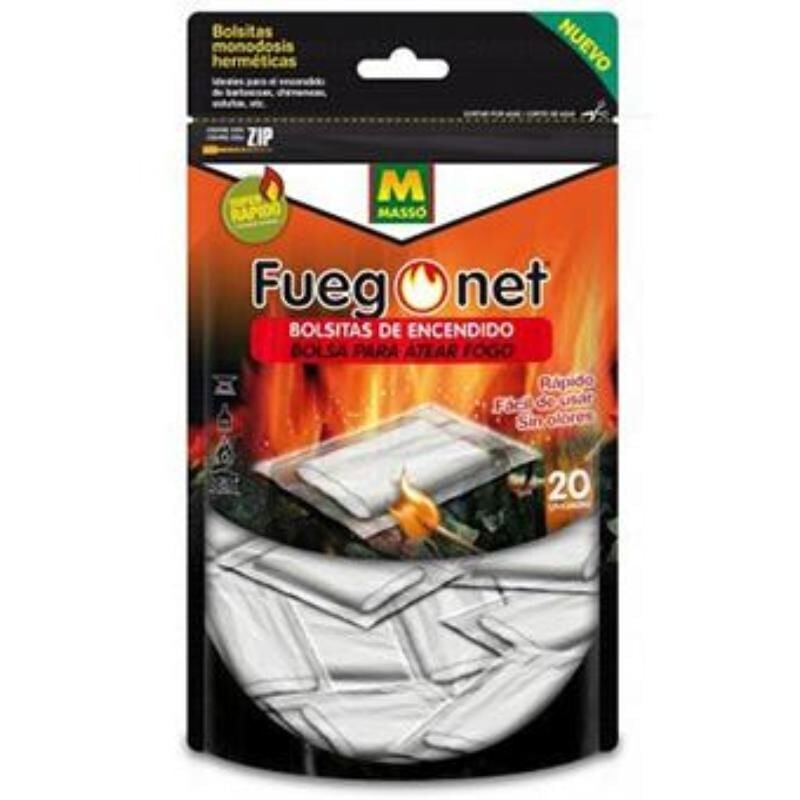 

MIBRICOTIENDA masso fuegonet bolsitas de encendido 20 uds ref 231395