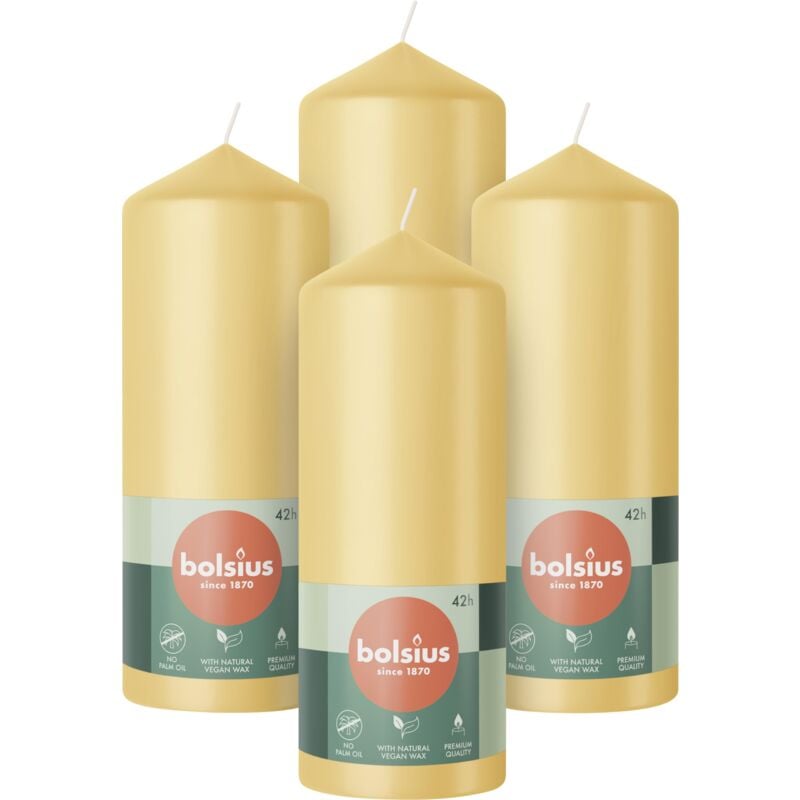 Bolsius Candele a colonna, colore beige