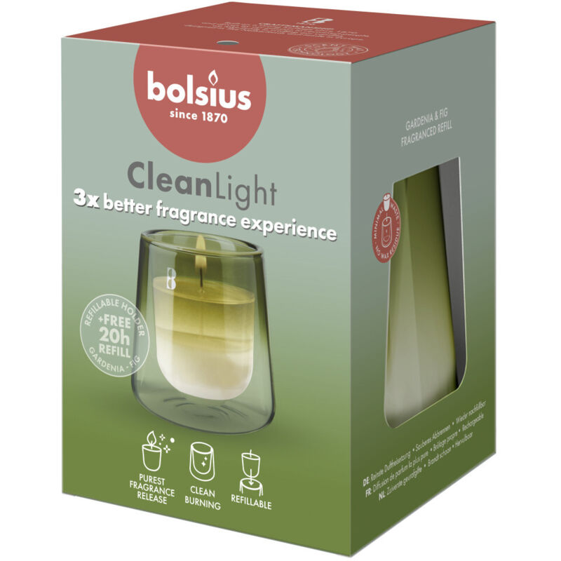 Bolsius Cleanlight Starterkit Gardenia & Feige Duftkerze