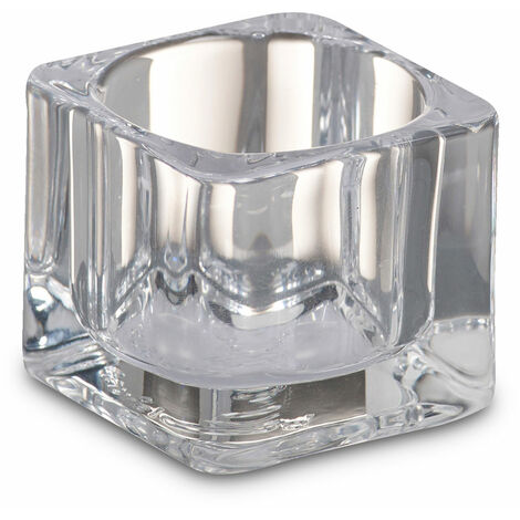 BOLSIUS Glass Square Tealight Transparent 40/55
